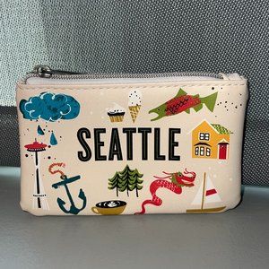 Starbucks Seattle Card Pouch Keychain Full Zip Coin Purse
